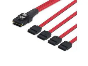 MINI SAS SFF-8087 to 4 Ports SATA server high-speed connection Cable MINI SAS SFF-8087 to 4 Ports SATA server high-speed connection Cable