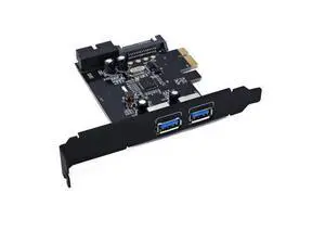 PCIE TO 2 Port USB 3.0 PCI-e Internal 20Pin Adapter PCI Express 5.0Gbps 19Pin 7207201 Chipset SATA 15PIN Power Supply PCIE TO 2 Port USB 3.0 PCI-e Internal 20Pin Adapter PCI Express 5.0Gbps 19Pin 7207201 Chipset SATA 15PIN Power Supply