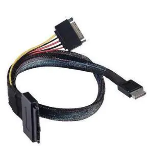 Mini SAS 4i SFF-8611 To SFF-8639 U2 With 15P Power High-Speed Cable Mini SAS 4i SFF-8611 To SFF-8639 U2 With 15P Power High-Speed Cable