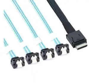 PCI-Express SAS SFF-8611 4i to SATA 7P 90 Degree Cable Adapter PCI-Express SAS SFF-8611 4i to SATA 7P 90 Degree Cable Adapter