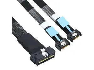 PCI-E SAS 4.0 LP Low profile SFF-8654 8i 74P to 2X SFF-8654 4i 38P Server internal connection Cable PCI-E SAS 4.0 LP Low profile SFF-8654 8i 74P to 2X SFF-8654 4i 38P Server internal connection Cable