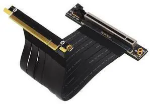 PCI Express 3.0 Double 90 Degree Right Angle PCIe 3.0 x16 x16 Extension Cable 16x Riser Ribbon Extender For Graphics Vertical PCI Express 3.0 Double 90 Degree Right Angle PCIe 3.0 x16 x16 Extension Cable 16x Riser Ribbon Extender For Graphics Vertical