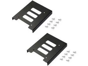 SSD Mounting Bracket 2.5 Inch to 3.5 Inch Internal SSD/HDD Mounting Kit 2.5 to 3.5 Hard Drive Adapter SSD Bracket Converts (2Pack) SSD Mounting Bracket 2.5 Inch to 3.5 Inch Internal SSD/HDD Mounting Kit 2.5 to 3.5 Hard Drive Adapter SSD Bracket Converts (2Pack)