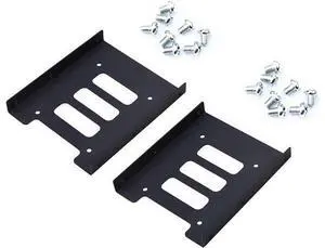 2Pack SSD Mounting Bracket 2.5 to 3.5 Adapter 2.5 to 3.5 Hard Drive Adapter SSD Bracket Converts 2.5 Notebook Hard Drive to 3.5 Desktop Hard Drive Bay Mounting Bracket Adapter 2Pack SSD Mounting Bracket 2.5 to 3.5 Adapter 2.5 to 3.5 Hard Drive Adapter SSD Bracket Converts 2.5 Notebook Hard Drive to 3.5 Desktop Hard Drive Bay Mounting Bracket Adapter