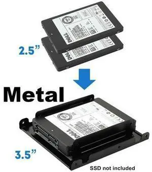 Dual 2.5 to 3.5 HDD & SSD Converter Bracket Converts 2.5 Notebook Hard Drive to 3.5 Desktop Hard Drive Bay Mounting Bracket Adapter Mac | PC | Linux Dual 2.5 to 3.5 HDD & SSD Converter Bracket Converts 2.5 Notebook Hard Drive to 3.5 Desktop Hard Drive Bay Mounting Bracket Adapter Mac | PC | Linux