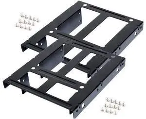 2PCS 2.5 inch to 3.5 inch HDD and SSD Dual Converter Bracket Converts 2.5inch Notebook Hard Drive to 3.5inch Desktop Hard Drive Bay Mounting Bracket Adapter 2PCS 2.5 inch to 3.5 inch HDD and SSD Dual Converter Bracket Converts 2.5inch Notebook Hard Drive to 3.5inch Desktop Hard Drive Bay Mounting Bracket Adapter