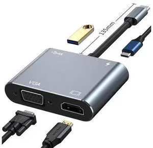 USB C to VGA HDMI Cable USB 3.1 HUB Type C to VGA adapter monitor cable USB-C to VGA Cable USB C to VGA HDMI Cable USB 3.1 HUB Type C to VGA adapter monitor cable USB-C to VGA Cable