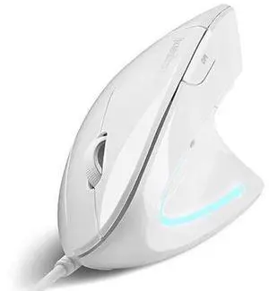 PERIMICE-513W Wired Ergonomic USB Mouse - 6 Buttons with 1000/1600 DPI - Vertical Right-Handed Design - White PERIMICE-513W Wired Ergonomic USB Mouse - 6 Buttons with 1000/1600 DPI - Vertical Right-Handed Design - White