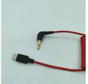 For USB C to 3.5mm Cable for Wireless Go II, Coiled Right Angle TRS Male DAC AUX Adapter Audio Cord For USB C to 3.5mm Cable for Wireless Go II, Coiled Right Angle TRS Male DAC AUX Adapter Audio Cord