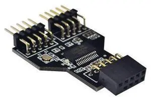 Motherboard USB 9Pin Interface Header Splitter 1 to 2 Extension Cable Adapter 9-Pin USB HUB USB 2.0 Connectors Motherboard USB 9Pin Interface Header Splitter 1 to 2 Extension Cable Adapter 9-Pin USB HUB USB 2.0 Connectors