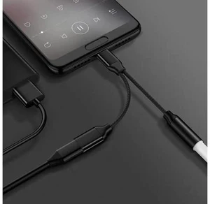 USB Type C to 3.5mm Jack Earphone Adapter For S10 Plus Mi9 Charging Calling Music USBC Audio Cable USB Type C to 3.5mm Jack Earphone Adapter For S10 Plus Mi9 Charging Calling Music USBC Audio Cable