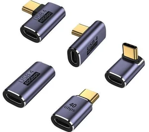 5 Pack USB C Adapter 90 Degree Up&Down Left&Right Angle USB Type C Male to Female Extender Female to Female Coupler for Steam Deck ROG Ally Switch MacBook Pro/Air and More (Purple) 5 Pack USB C Adapter 90 Degree Up&Down Left&Right Angle USB Type C Male to Female Extender Female to Female Coupler for Steam Deck ROG Ally Switch MacBook Pro/Air and More (Purple)