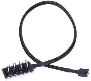 PWM Fan Hub, PC CPU Motherboard Cooling 4 PIN/3PIN Fan Power Cable Hub Splitter Adapter 1 to 4 Fan PWM Case Fan Connector for Desktop Computer Cooler Case Fans PWM Fan Hub, PC CPU Motherboard Cooling 4 PIN/3PIN Fan Power Cable Hub Splitter Adapter 1 to 4 Fan PWM Case Fan Connector for Desktop Computer Cooler Case Fans