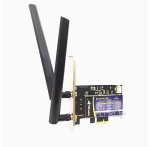 802.11AC Dual Band network card Broadcom BCM94360 867Mbps PCI Express DESKTOP WIFI Adapter Bluetooth BT 4.0 for Mac/Hackintosh 802.11AC Dual Band network card Broadcom BCM94360 867Mbps PCI Express DESKTOP WIFI Adapter Bluetooth BT 4.0 for Mac/Hackintosh