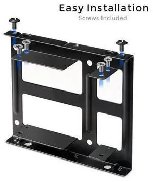Tiss 2X25TO35MAKIT Metal Dual 2.5" to 3.5" Hard Drive Bay Mounting Bracket w/ SATA Data Cable and Power Adatepr Cable- 2 X 2.5" to 3.5" HDD / SSD Mounting Bracket Kit - Black Tiss 2X25TO35MAKIT Metal Dual 2.5" to 3.5" Hard Drive Bay Mounting Bracket w/ SATA Data Cable and Power Adatepr Cable- 2 X 2.5" to 3.5" HDD / SSD Mounting Bracket Kit - Black