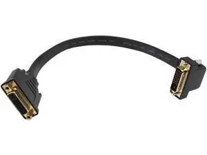 DVI Extension Cable, 1FT Flat Slim DVI-D Dual Link 24+1 Digital Video 90 Degree Angle Male to DVI Female Extension Cable DVI Extension Cable, 1FT Flat Slim DVI-D Dual Link 24+1 Digital Video 90 Degree Angle Male to DVI Female Extension Cable