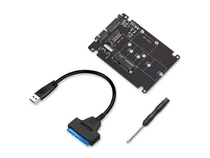 M.2 NGFF or MSATA to SATA 3.0 Adapter USB 3.0 to 2.5 SATA Hard Disk 2 in 1 Converter Reader Card with Cable for PC Laptop M.2 NGFF or MSATA to SATA 3.0 Adapter USB 3.0 to 2.5 SATA Hard Disk 2 in 1 Converter Reader Card with Cable for PC Laptop