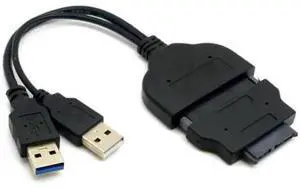 1set USB 3.0 to SATA 22Pin & SATA to 16Pin Micro SATA Adapter for 1.8" 2.5" Hard Disk Driver With Extral USB Power Cable 1set USB 3.0 to SATA 22Pin & SATA to 16Pin Micro SATA Adapter for 1.8" 2.5" Hard Disk Driver With Extral USB Power Cable
