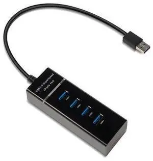 USB 3.0 Super Speed 4 Ports Hub with LED Light Ultra Slim USB Splitter Adapter Cable for Notebook, USB Flash Drives USB 3.0 Super Speed 4 Ports Hub with LED Light Ultra Slim USB Splitter Adapter Cable for Notebook, USB Flash Drives