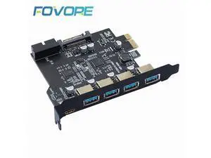 Add On Card USB 3.0 PCI-E Type C Expansion Card PCI Express PCI-E to USB 3.0 Controller 5Port + 1Port USB 3.1 PCI-E Card Adapter Add On Card USB 3.0 PCI-E Type C Expansion Card PCI Express PCI-E to USB 3.0 Controller 5Port + 1Port USB 3.1 PCI-E Card Adapter