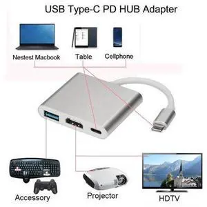 Type C To 4K USB 3.0 Charging HUB Adapter 5 Gbps USB-C 3.1 Converter For Laptop PC Notebook For Macbook For Android Type C To 4K USB 3.0 Charging HUB Adapter 5 Gbps USB-C 3.1 Converter For Laptop PC Notebook For Macbook For Android