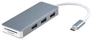 5in1 Aluminum Alloy Type C Hub USB 3.0 3 Ports and SD/TF Card Reader Adapter Hub For MacBook For Galaxy Book A30 5in1 Aluminum Alloy Type C Hub USB 3.0 3 Ports and SD/TF Card Reader Adapter Hub For MacBook For Galaxy Book A30