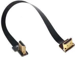 Dual 90 Degree Right-Up Angled HDMI Type A Male to Male HDTV FPC Flat Cable for FPV HDTV Multicopter Aerial Photography Dual 90 Degree Right-Up Angled HDMI Type A Male to Male HDTV FPC Flat Cable for FPV HDTV Multicopter Aerial Photography