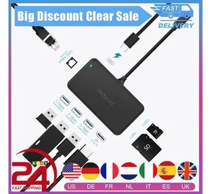 8-in-1 USB HUB USB C Hub Multifunction Type C Hub with 4K Video Gigat Ethernet Adapter RJ45 For Macbook Pro 8-in-1 USB HUB USB C Hub Multifunction Type C Hub with 4K Video Gigat Ethernet Adapter RJ45 For Macbook Pro