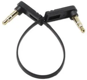 3.5mm Audio Cable, Right Angle Gold Plated 3.5mm Auxiliary Audio Stereo Male to Male Cable(0.5 Feet) 3.5mm Audio Cable, Right Angle Gold Plated 3.5mm Auxiliary Audio Stereo Male to Male Cable(0.5 Feet)
