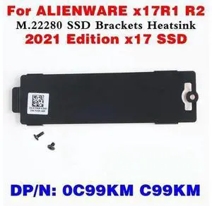 FOR 0C99KM C99KM M.2 2280 SSD NVME Mounting Brackets Heatsink Cover Thermal Plate For x17 R1 R2 FOR 0C99KM C99KM M.2 2280 SSD NVME Mounting Brackets Heatsink Cover Thermal Plate For x17 R1 R2