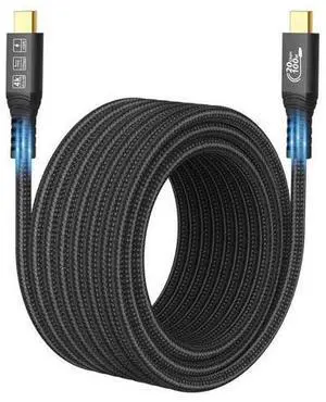Long Type C to C Cable 16.4FT, 20Gbps/100W/USB C 3.2 Gen 2 Cable, 4K@60Hz Video and Audio Output Cord, 20V/5A USB C to C Male Cable, Suport Thunderbolt 3 for MacBook Pro, Dell, Arzopa, Galaxy Long Type C to C Cable 16.4FT, 20Gbps/100W/USB C 3.2 Gen 2 Cable, 4K@60Hz Video and Audio Output Cord, 20V/5A USB C to C Male Cable, Suport Thunderbolt 3 for MacBook Pro, Dell, Arzopa, Galaxy