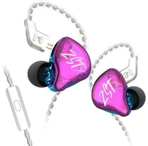 KZ ZST X HiFi Earphone 1BA+1DD Dynamic Driver in-Ear Sports DJ Headphone Noise Cancelling Headset with Upgraded Cable (with Mic, Purple) KZ ZST X HiFi Earphone 1BA+1DD Dynamic Driver in-Ear Sports DJ Headphone Noise Cancelling Headset with Upgraded Cable (with Mic, Purple)