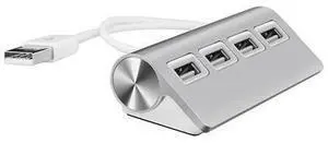 HUB, Premium 4 Port Aluminum Hub with 11 inch Shielded Cable for iMac, s, PCs and Laptops HUB, Premium 4 Port Aluminum Hub with 11 inch Shielded Cable for iMac, s, PCs and Laptops