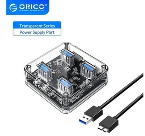 Transparent USB 3.0 HUB 4 Ports High Speed USB Splitter with Power Charging Interface for Windows Mac Linux Laptop PC Transparent USB 3.0 HUB 4 Ports High Speed USB Splitter with Power Charging Interface for Windows Mac Linux Laptop PC