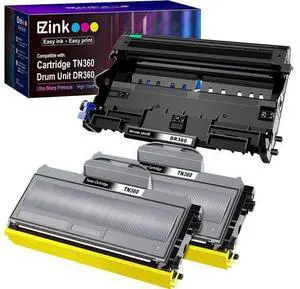 E-Z Ink (TM) Compatible Toner Cartridge & Drum Unit Replacement for Brother TN360 TN330 DR360 DR-360 High Yield Compatible with DCP-7040 DCP-7030 MFC-7840W HL-2140 MFC-7340(2 Toner, 1 Drum Unit) E-Z Ink (TM) Compatible Toner Cartridge & Drum Unit Replacement for Brother TN360 TN330 DR360 DR-360 High Yield Compatible with DCP-7040 DCP-7030 MFC-7840W HL-2140 MFC-7340(2 Toner, 1 Drum Unit)