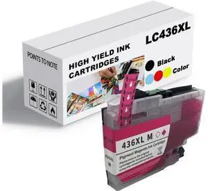 Ink Cartridge for Brother LC436BK LC436C LC436M LC436Y High Yield,Compatible for Brother J4340DW J4440DW J4540DW J5855DW J5955DW J6555DW J6955DW J6957DW Printer Magenta Ink Cartridge for Brother LC436BK LC436C LC436M LC436Y High Yield,Compatible for Brother J4340DW J4440DW J4540DW J5855DW J5955DW J6555DW J6955DW J6957DW Printer Magenta