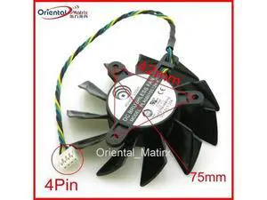 PLA08015S12HH 12V 0.35A 75mm 42x42x42mm VGA Fan For MSI R7750 R7770 Graphics Card Cooling Fan 4Pin 4Wire PLA08015S12HH 12V 0.35A 75mm 42x42x42mm VGA Fan For MSI R7750 R7770 Graphics Card Cooling Fan 4Pin 4Wire