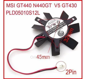 PLD05010S12L 12V 0.10A 45mm 2Pin Cooler Fan For MSI GT440 N440GT V5 GT430 Graphics Card Cooling Fan PLD05010S12L 12V 0.10A 45mm 2Pin Cooler Fan For MSI GT440 N440GT V5 GT430 Graphics Card Cooling Fan