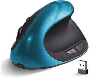 Ergonomic Mouse Rechargeable Wireless Mouse Vertical Mice with USB Receiver Small Mouse with 6 Buttons 800/1200/1600 DPI Computer Mouse for Laptop PC(Blue) Ergonomic Mouse Rechargeable Wireless Mouse Vertical Mice with USB Receiver Small Mouse with 6 Buttons 800/1200/1600 DPI Computer Mouse for Laptop PC(Blue)