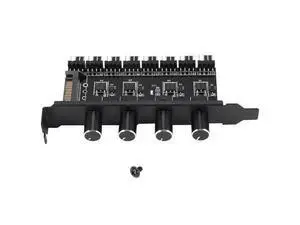 Ruth's sister Pc 8 Channels Fan Hub 4 Knob Cooling Fan Speed Controller For Cpu Case Hdd Vga Pwm Fan Pci Bracket Power By 12V Fan Control Ruth's sister Pc 8 Channels Fan Hub 4 Knob Cooling Fan Speed Controller For Cpu Case Hdd Vga Pwm Fan Pci Bracket Power By 12V Fan Control