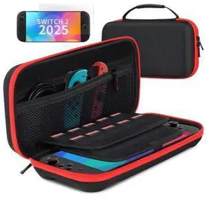Carrying Case for Nintendo Switch 2 (2025) with 20 Games Cartridges, Scratch-Resistant & Strong Protection for Switch 2 Case, Protective Hard Shell Travel Bag Screen Protector Included Carrying Case for Nintendo Switch 2 (2025) with 20 Games Cartridges, Scratch-Resistant & Strong Protection for Switch 2 Case, Protective Hard Shell Travel Bag Screen Protector Included