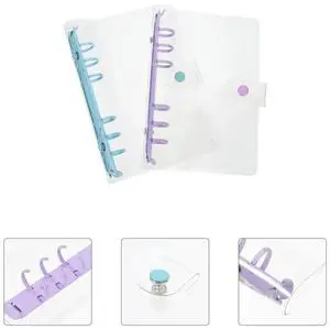 2Pcs High-Grade Flexible Binder Notebook Cover Clear Elegant Shell for School Office Scrapbook Planner Loose-Leaf 6-Ring Journal 2Pcs High-Grade Flexible Binder Notebook Cover Clear Elegant Shell for School Office Scrapbook Planner Loose-Leaf 6-Ring Journal