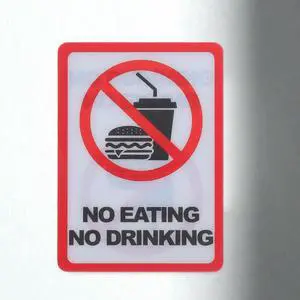 12Pcs No Eating Safety Sticker High Contrast Vinyl Decal Easy Apply Remove Weather Resistant for Workshop Factory 12Pcs No Eating Safety Sticker High Contrast Vinyl Decal Easy Apply Remove Weather Resistant for Workshop Factory