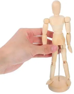 2Pcs Sturdy Wood Artist Mannequin with Smooth Surface Easy to Paint Flexible Limbs for Anatomy Practice Figure Drawing Art 2Pcs Sturdy Wood Artist Mannequin with Smooth Surface Easy to Paint Flexible Limbs for Anatomy Practice Figure Drawing Art