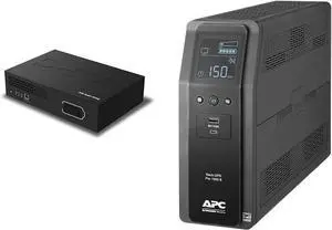 APC Back-UPS Slim 450VA/255W & 1500VA/900W Battery Backup Power Supply Bundle with Surge Protection APC Back-UPS Slim 450VA/255W & 1500VA/900W Battery Backup Power Supply Bundle with Surge Protection