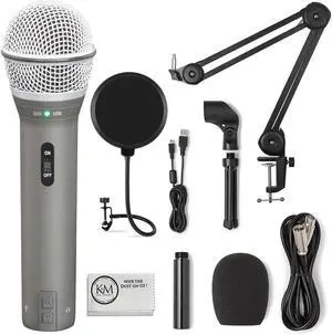 SAMSON Technologies Q2U USB/XLR Dynamic Microphone Recording and Podcasting Pack | Gray Bundled with Pop Filter + Mic Arm + Microfiber Cleaning Cloth (4 Items) SAMSON Technologies Q2U USB/XLR Dynamic Microphone Recording and Podcasting Pack | Gray Bundled with Pop Filter + Mic Arm + Microfiber Cleaning Cloth (4 Items)