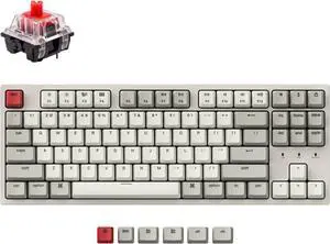 Keychron C1 Hot-swappable Wired Mechanical Keyboard for Mac Layout, Keychron Mechanical Red Switch/USB Type-C Cable/Double-Shot ABS Keycaps Tenkeyless 87 Keys Computer Keyboard for Windows PC Keychron C1 Hot-swappable Wired Mechanical Keyboard for Mac Layout, Keychron Mechanical Red Switch/USB Type-C Cable/Double-Shot ABS Keycaps Tenkeyless 87 Keys Computer Keyboard for Windows PC