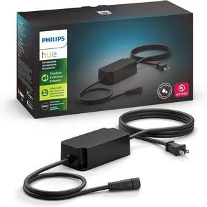 Philips Hue Outdoor 40W Power Supply, Black - Connect Multiple Hue Outdoor Low Voltage Lights up to Total of 40W - 1 Pack - Requires Hue Bridge - Weatherproof Philips Hue Outdoor 40W Power Supply, Black - Connect Multiple Hue Outdoor Low Voltage Lights up to Total of 40W - 1 Pack - Requires Hue Bridge - Weatherproof