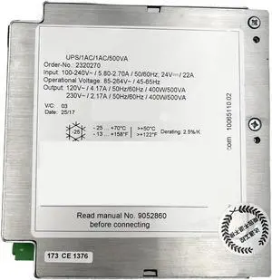 Power Supply 2320270 UPS/1AC/1AC/500VA 24V 400W Power Supply 2320270 UPS/1AC/1AC/500VA 24V 400W