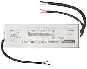LED Driver, 240W SS-240VA-56B 100-277V AC to 24-56V DC, IP67 Waterproof Transformer Adapter, for High Bay Light, Grow Light, Post Top Lamp and Canopy Light (240.0, Watts) LED Driver, 240W SS-240VA-56B 100-277V AC to 24-56V DC, IP67 Waterproof Transformer Adapter, for High Bay Light, Grow Light, Post Top Lamp and Canopy Light (240.0, Watts)